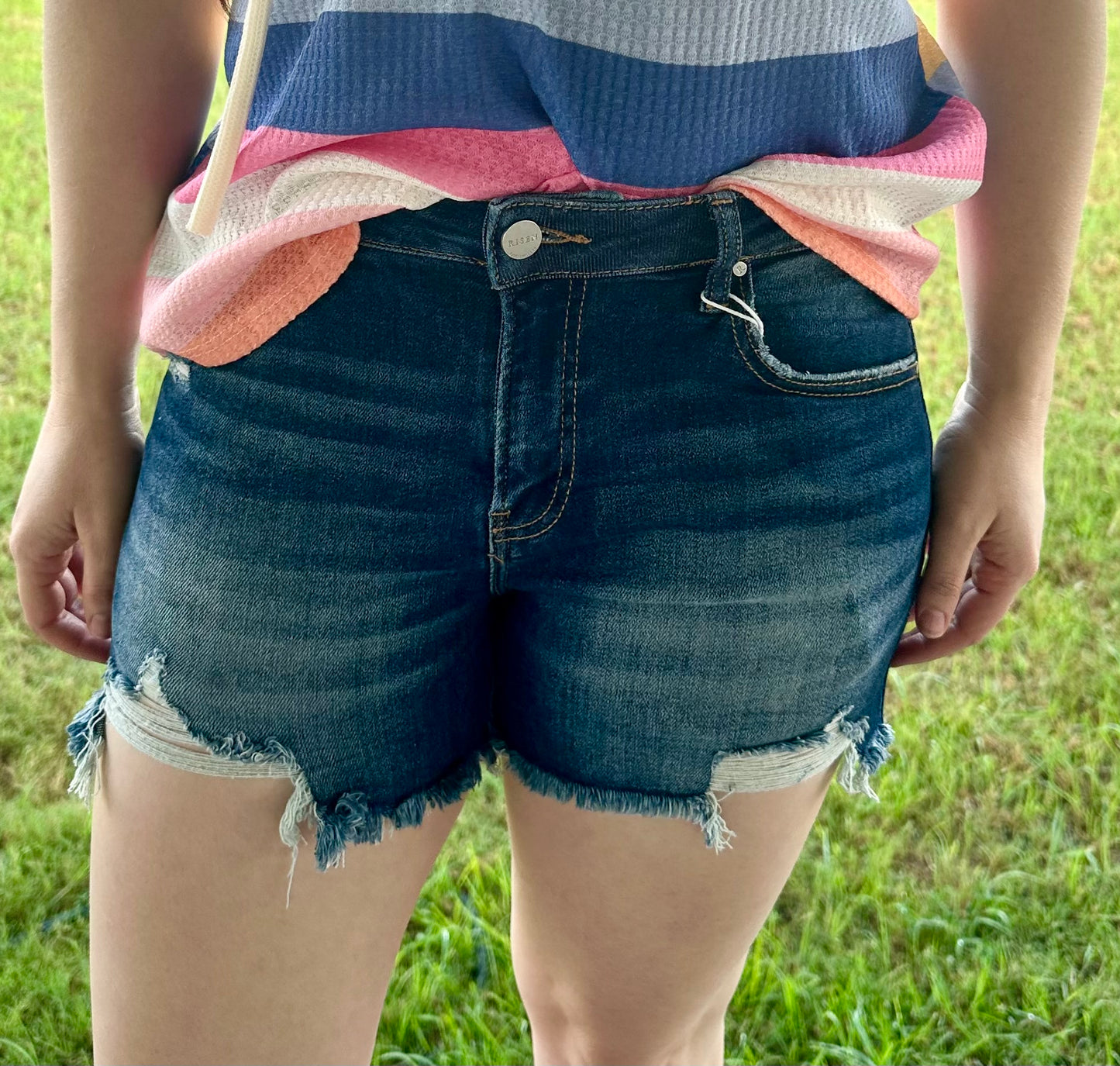 Heart of Dixie Distressed Denim Shorts