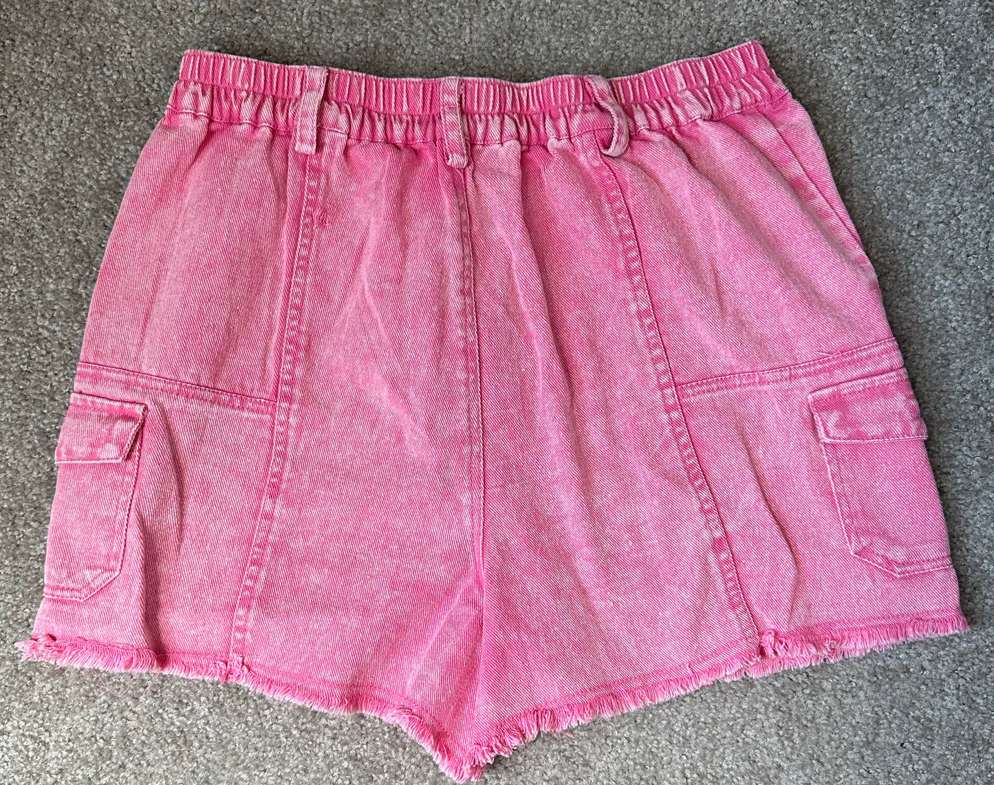 Spunky Vibes Pink Cargo Shorts