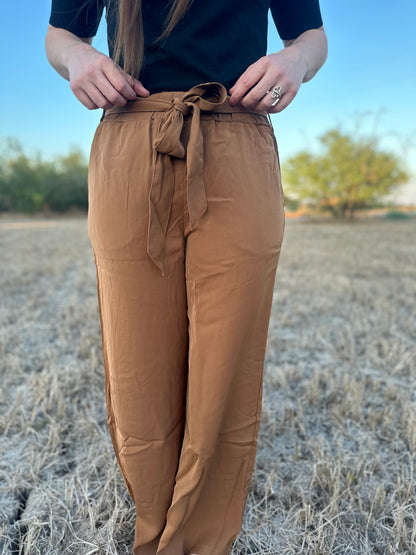 Caramel High Waisted Trousers