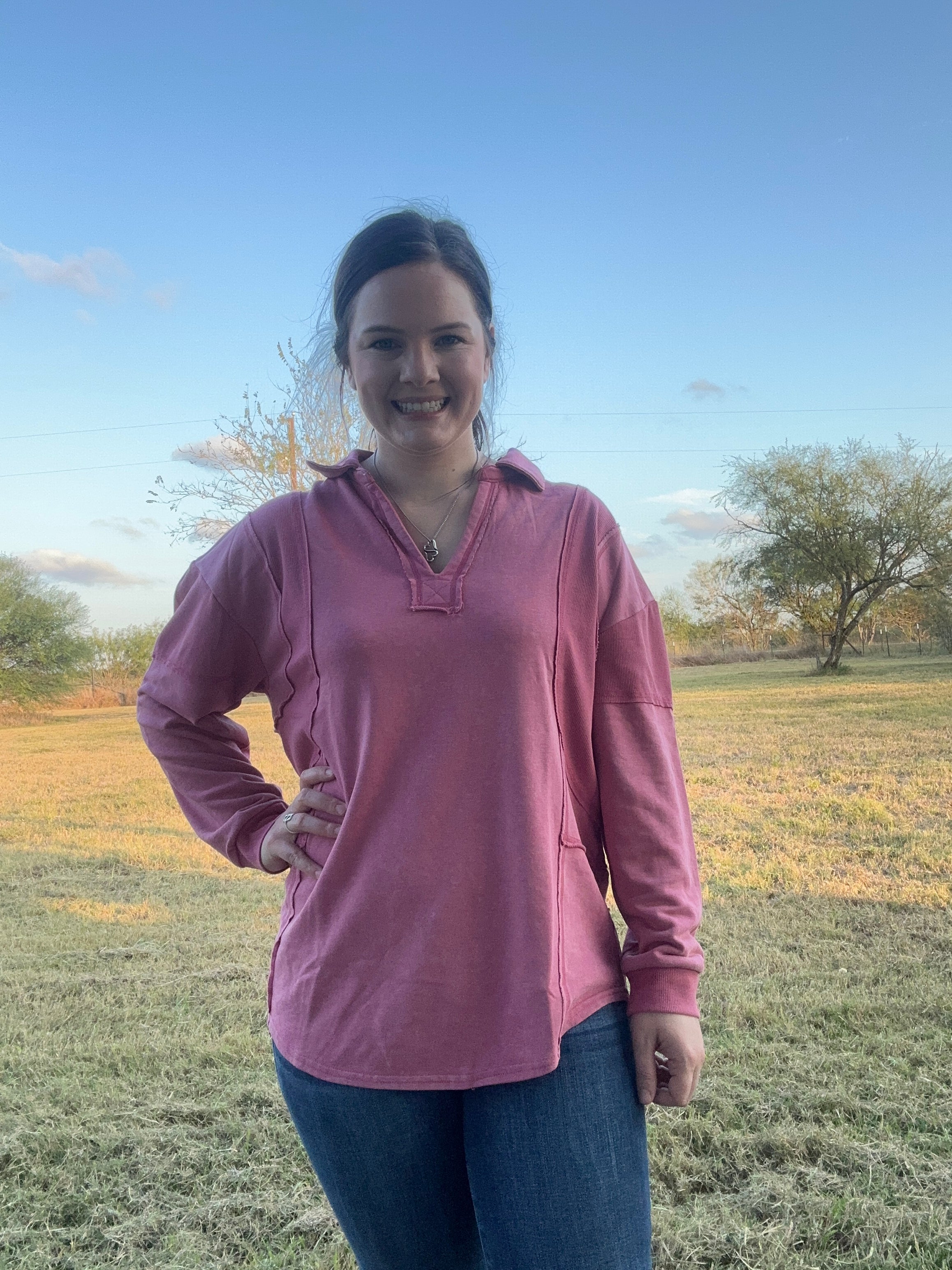 Dressed in Comfort Mauve Top