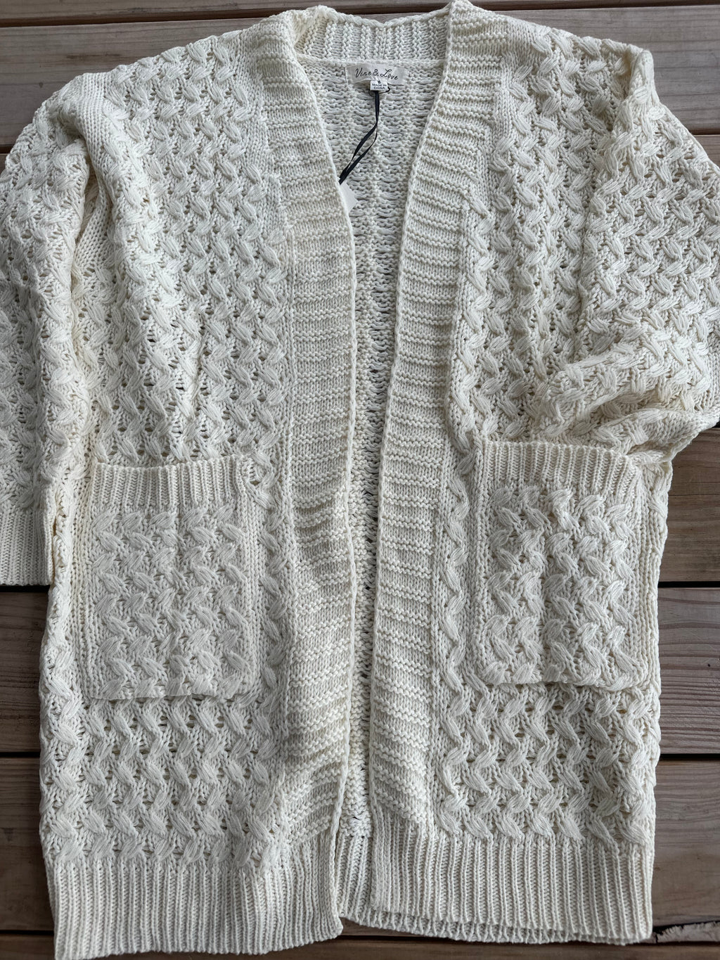 Cream Knitted Cardigan