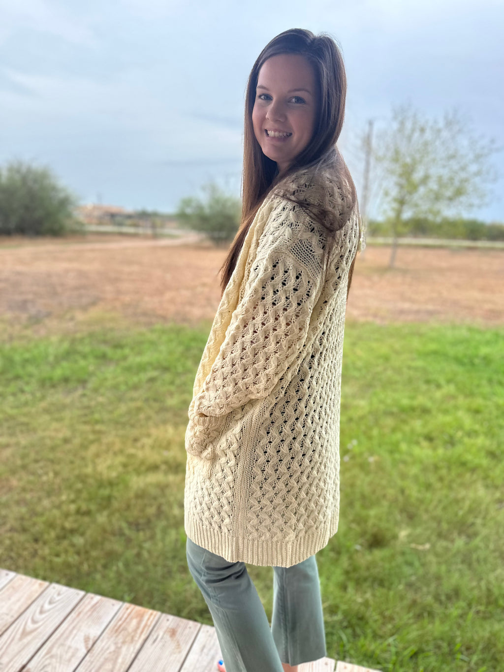 Cream Knitted Cardigan