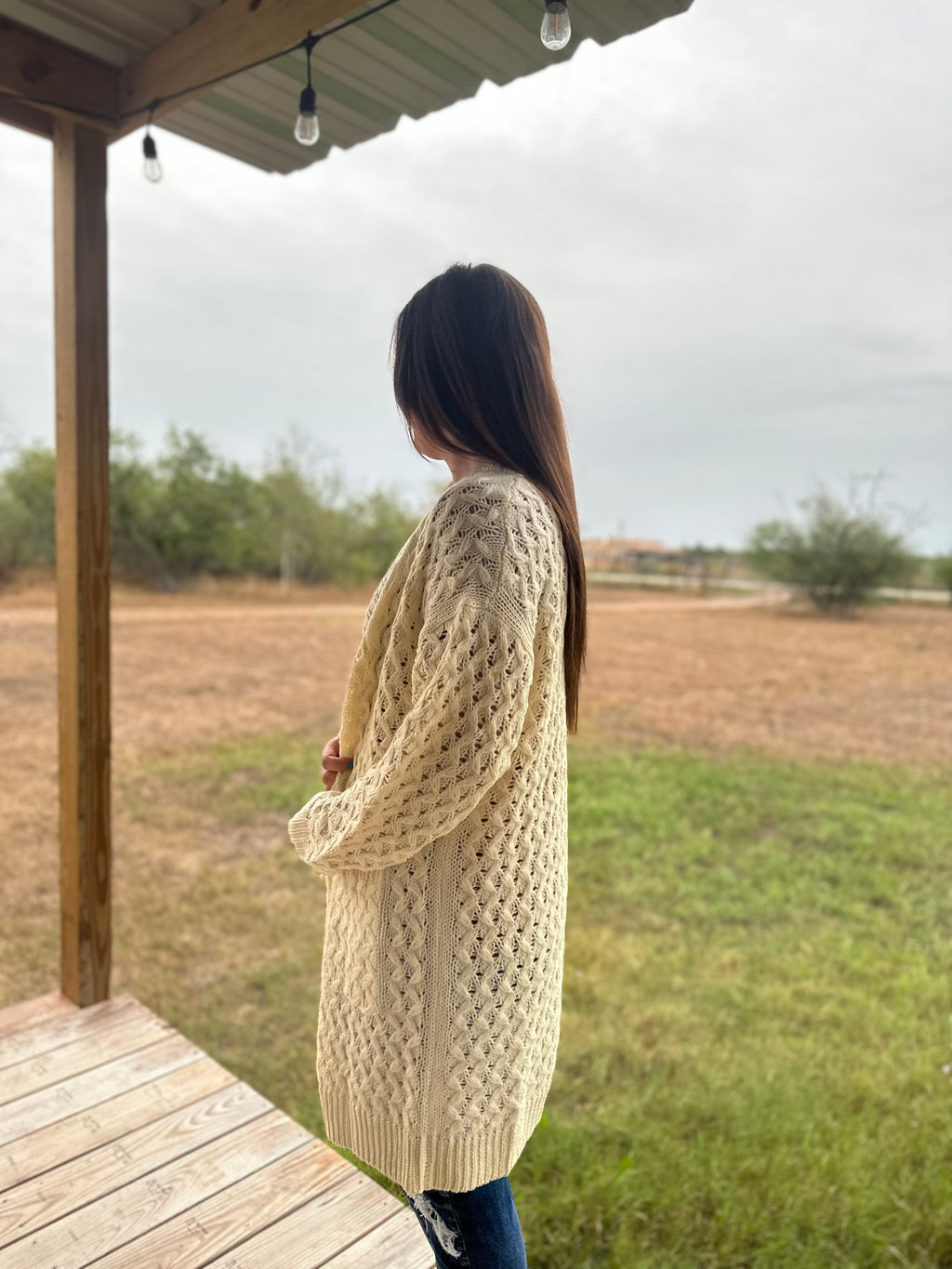 Cream Knitted Cardigan