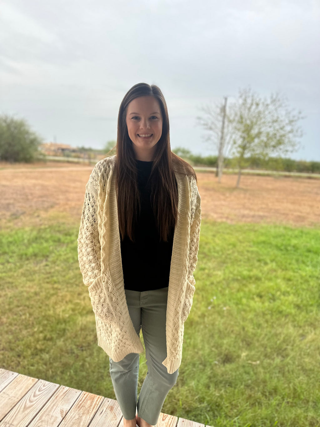 Cream Knitted Cardigan